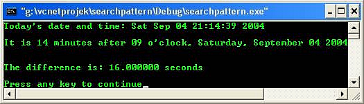 C C++ output function time and date visual C++