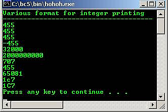 C output conversion specifier