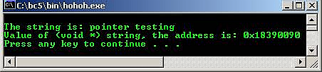 C++ output character pointer
