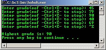 C++ output cin and cout