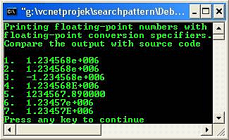 C++ output formatted I/O Visual C++