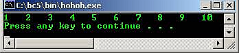 C C++ output for