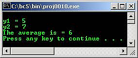 C C++ output function type void
