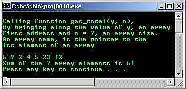 C C++ arrays passing by reference pointer