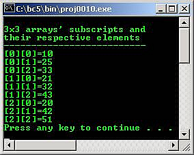 C C++ 2 dimensional array elements matrices