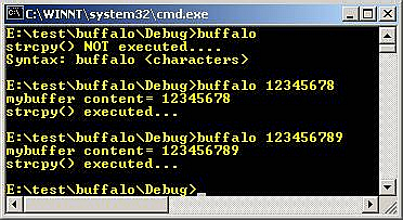 C C++ output array buffer overflow
