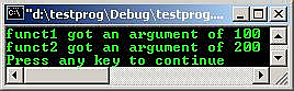 C C++ output function pointers
