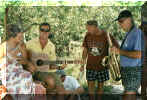 Lou, Ben and Mike playing on Hog Island.