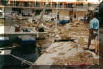 Marigot Marina, trashed.