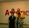 John at home with wife Debbie and Jennifer and son-in-law (Megan not pictured)