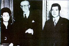 With President Leon Brum, Paris 1947