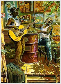 picture of the Delta Blues being played