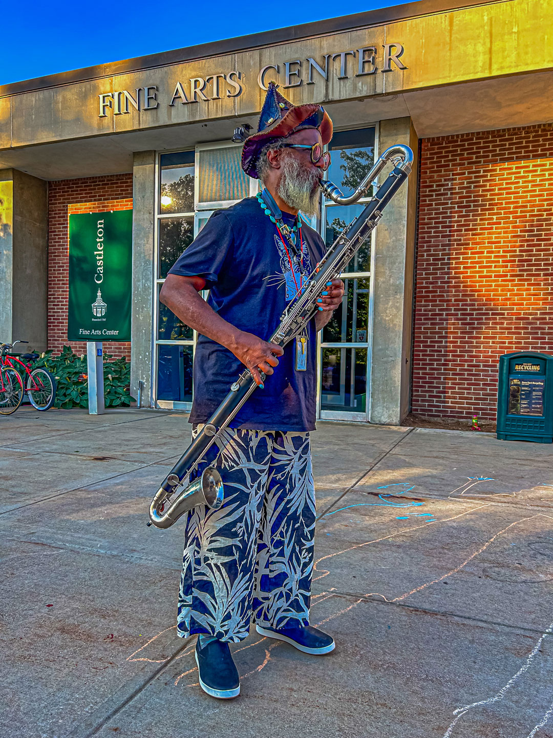 person playing the barry saxiphone