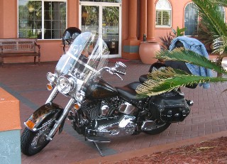 Checking in at the Best Western hotel, in St Augustine.