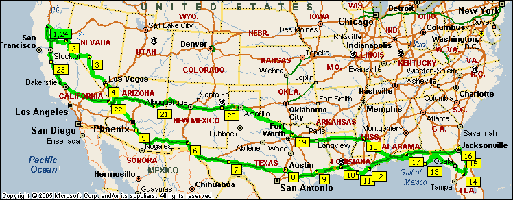 6,253 miles in 24 days