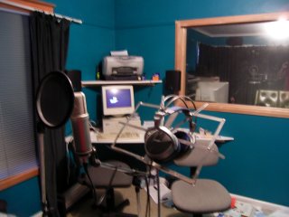 Vocal, instrument recording room with the original computer