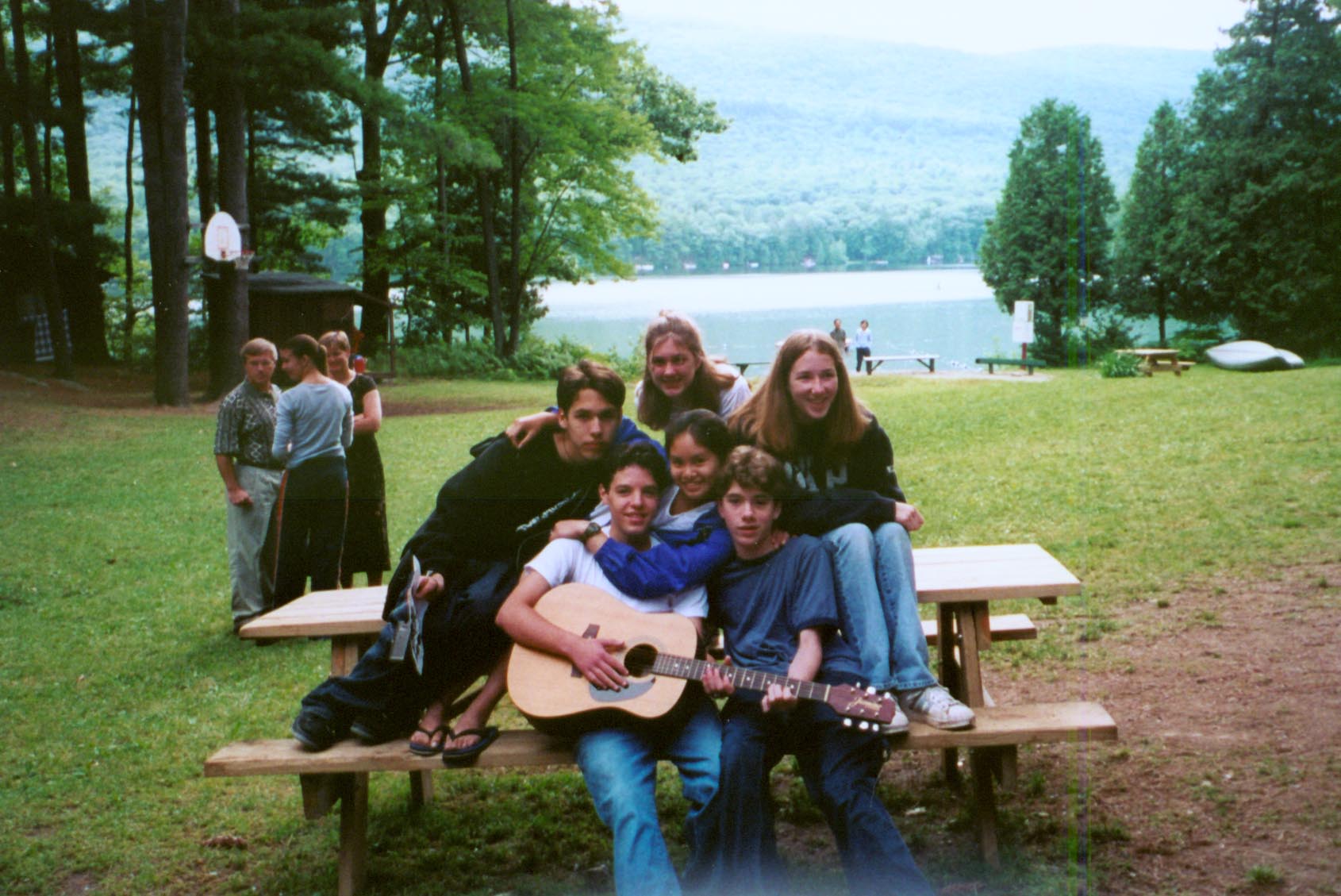 There's two members of the gang shown here, plus some fellow alumni