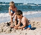 And this is a photo of my elder sons taken on 2002 vacations. The elder one started at the time to write Java programs but now is only playing only computer games :-( 