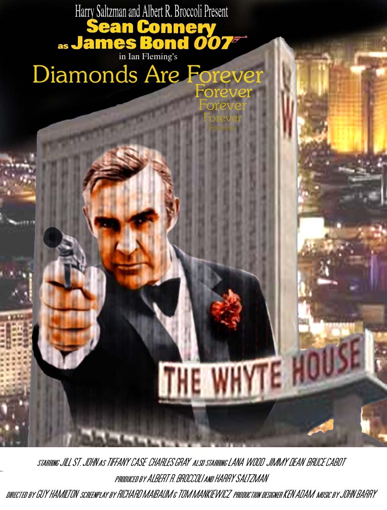 The classic DAF shot of Connery, along with the film's casino 'The Whyte House'