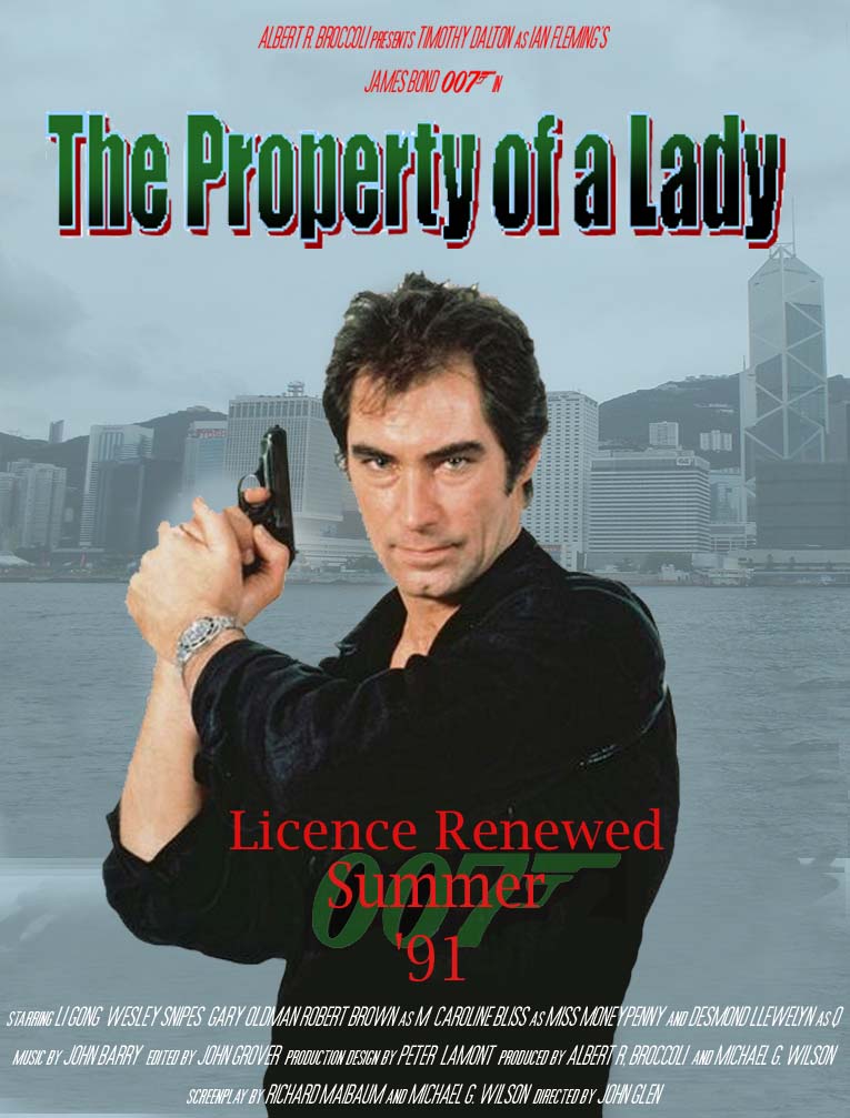 It's a bad title, but apparently this was going to be Dalton's 3rd Bond film
