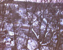 View from our deck of the Spring Street bridge