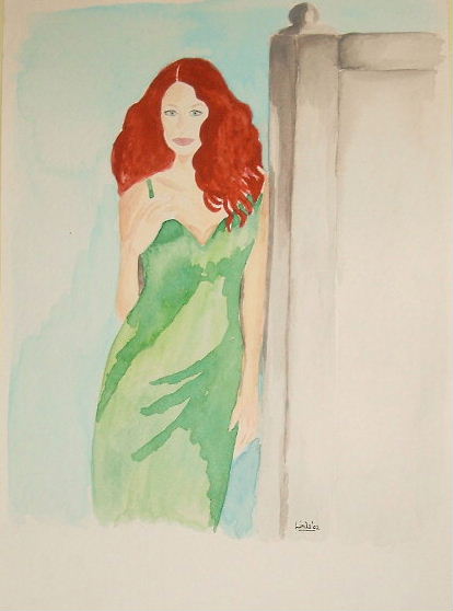 Painting, Lady in Green