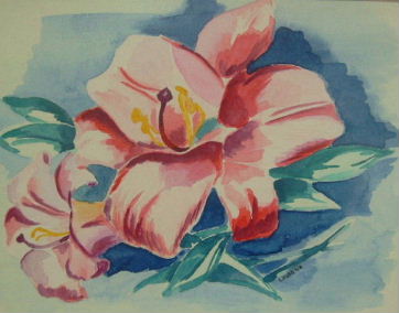 Painting, Pink Lily