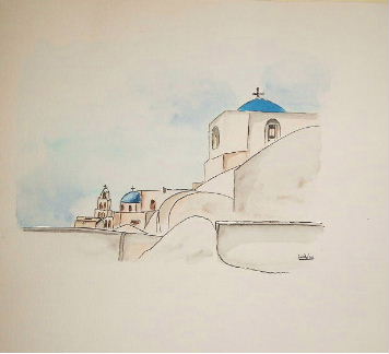 Painting, Santorini