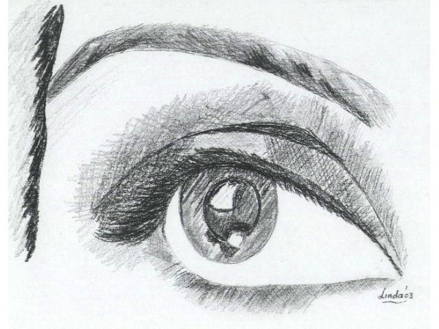 Painting, The Eye(Charcoal-Pencil)