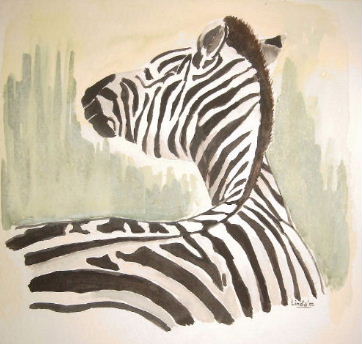 Painting, Young Zebra