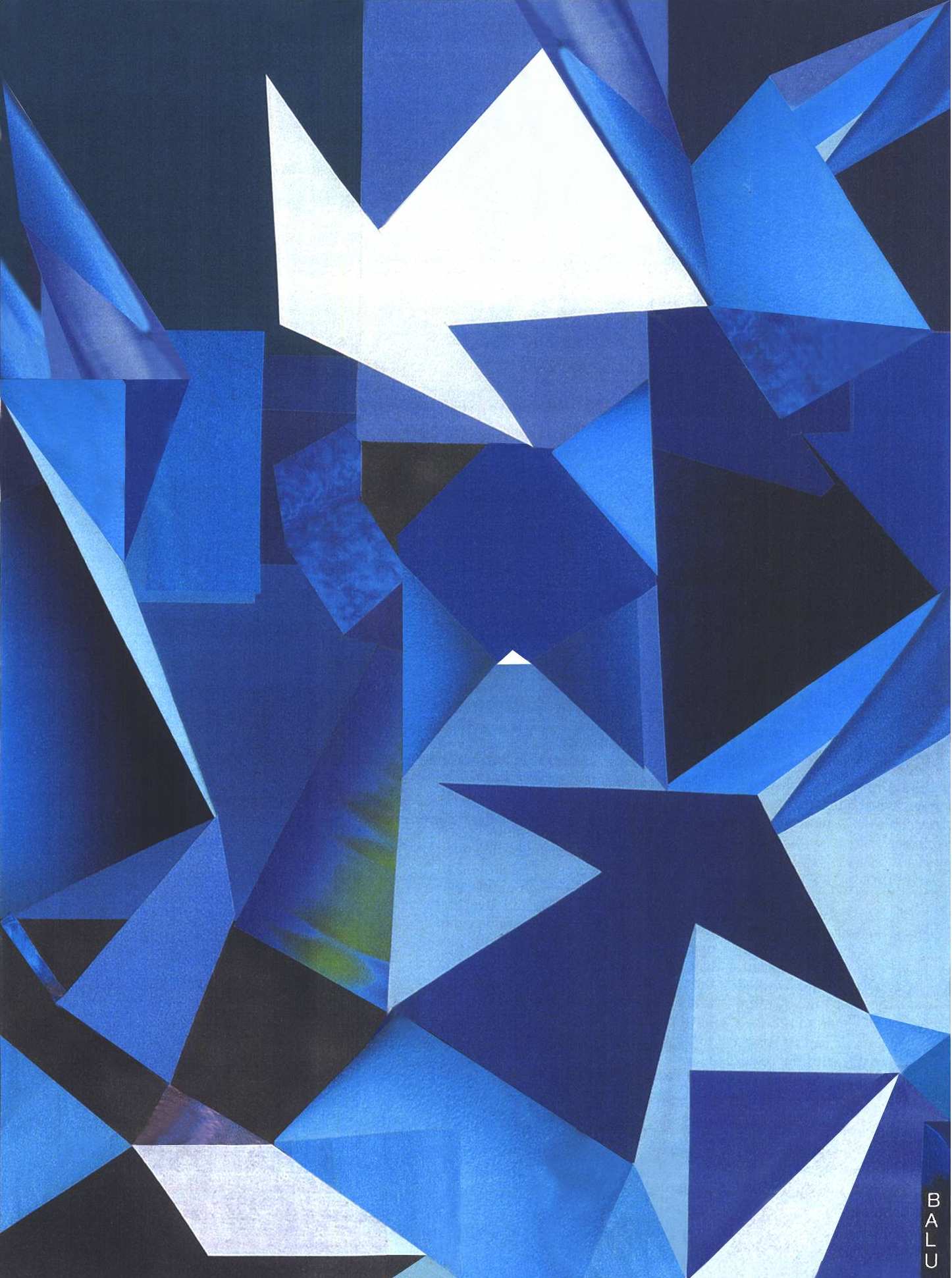 Quest for Peace - Paper Collage by V.Balu. �V.Balu, Bangalore, India