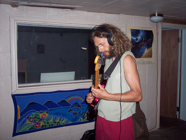 Pit on guitar