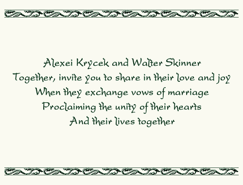 Wedding Announcement