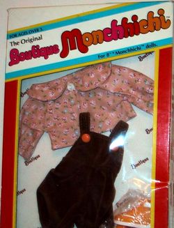 Monchhichi Overalls and Shirt Outfit