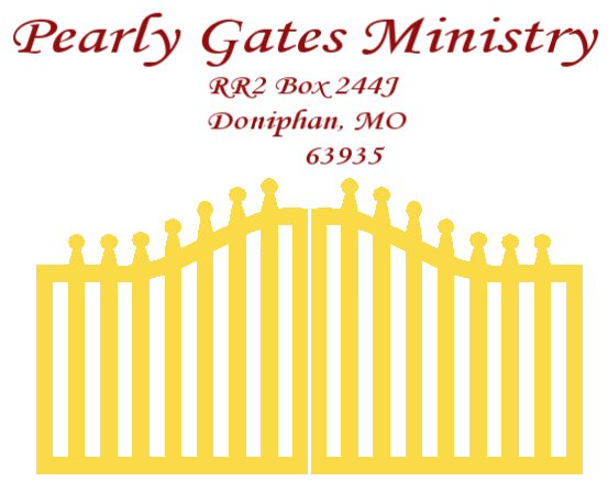 Letterhead Copywrited to Pearly Gates Ministry
