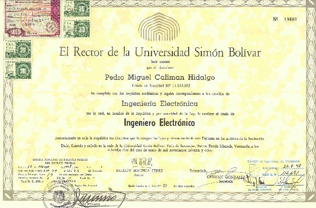 Universidad YACAMBU Pedro Caliman