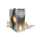 computer on fire