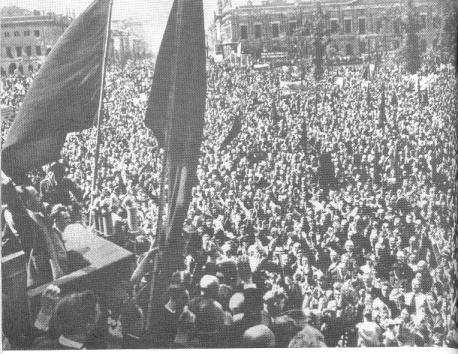 Communist rally in Berlin 1946