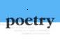 Picture of the word Poetry