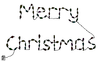 flashing words Merry Christmas