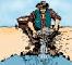Picture of miner panning for gold