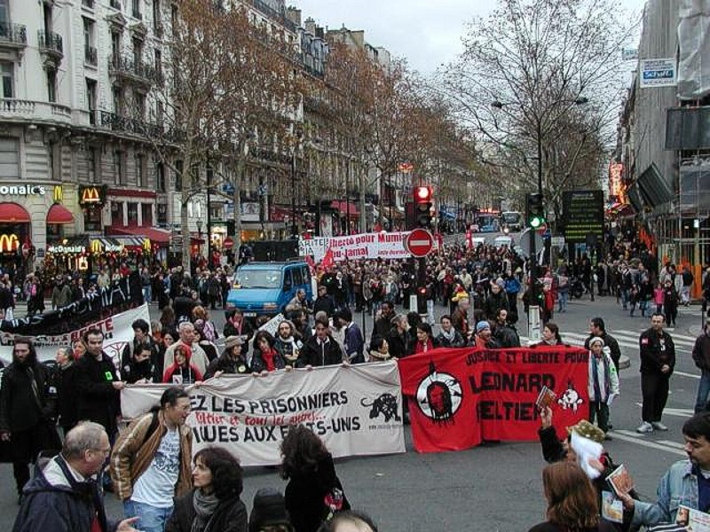 Demonstration f�r politische Gefangene in Paris