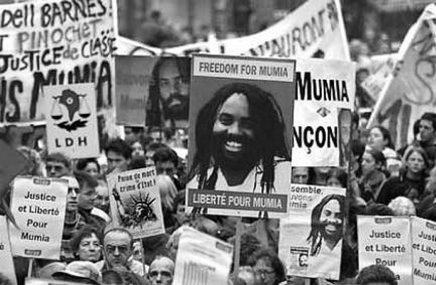 Demonstration f�r Mumia Abu-Jamal in Paris