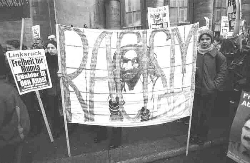 Demonstration f�r Mumia Abu-Jamal in Berlin
