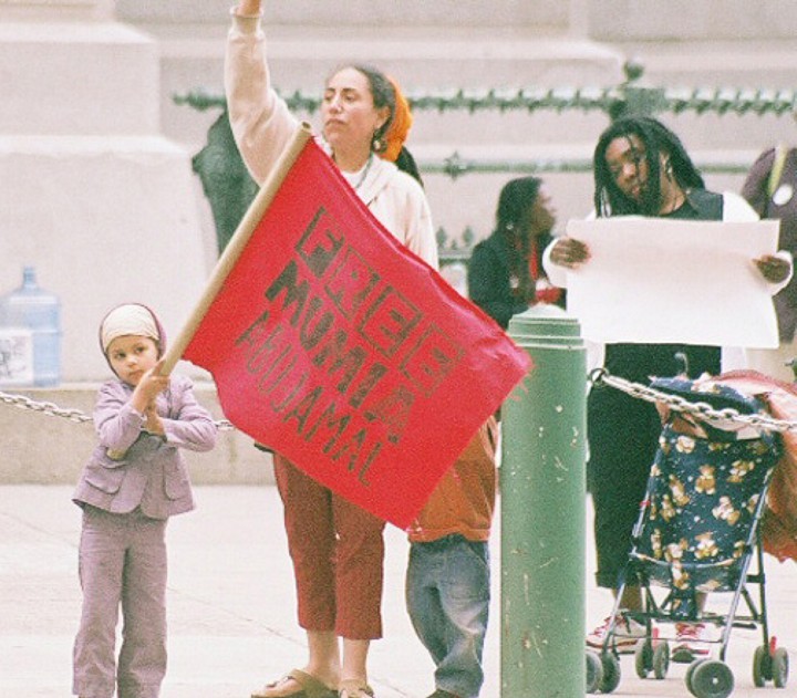 Demonstration f�r Mumia Abu-Jamal in Philadelphia