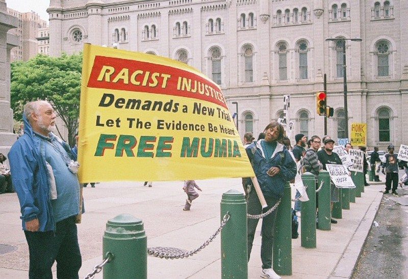 Demonstration f�r Mumia Abu-Jamal in Philadelphia