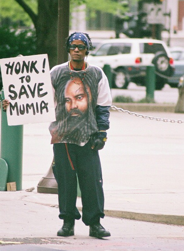 Demonstration f�r Mumia Abu-Jamal in Philadelphia