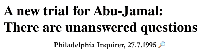 �berschrift des Philadelphia Inquirer