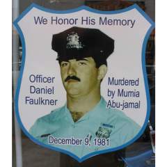 Gedenkplakat f�r Daniel Faulkner