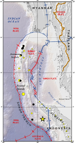Peta lokasi gempa bumi - USGS